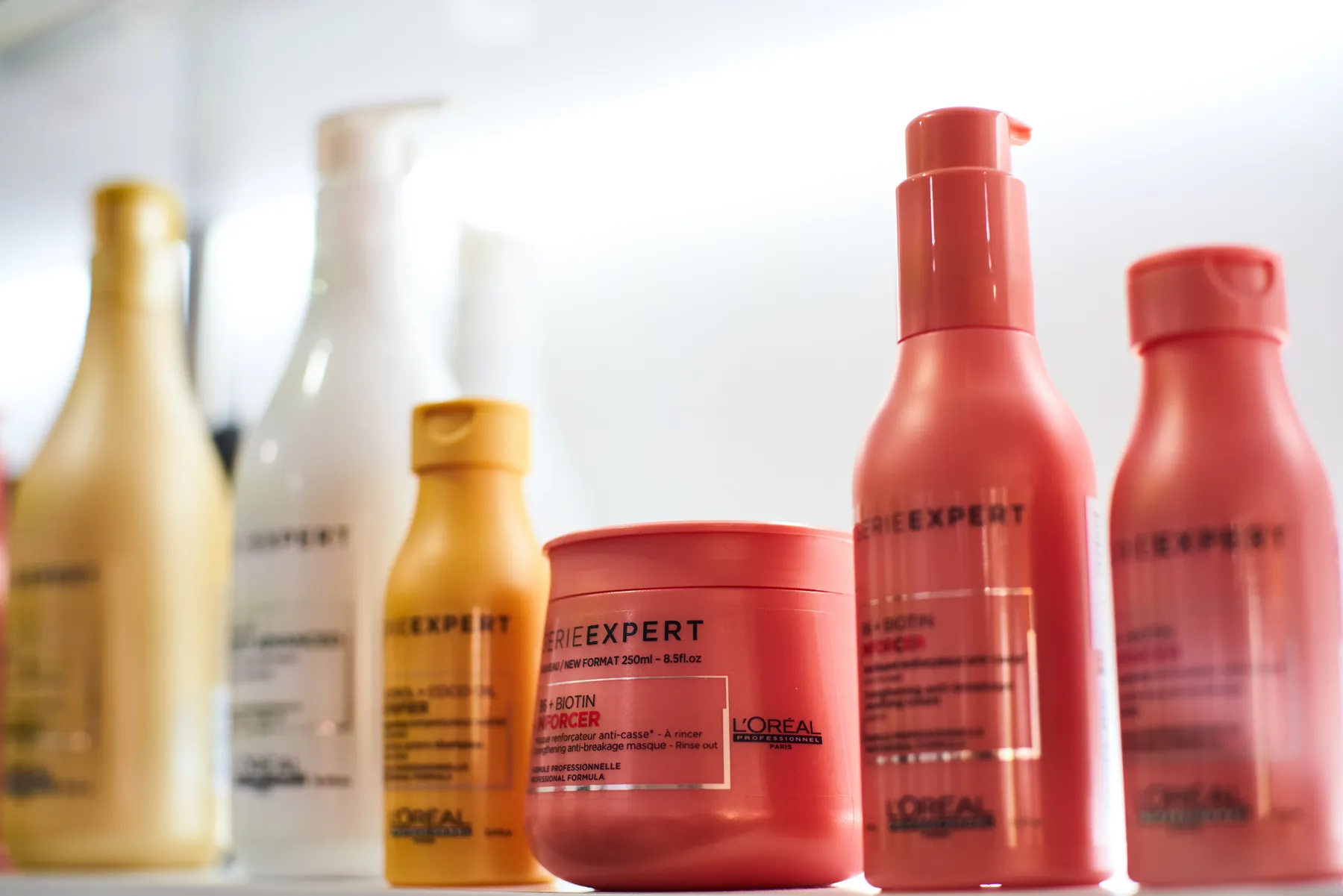 Hair care products recommended at the point of booking