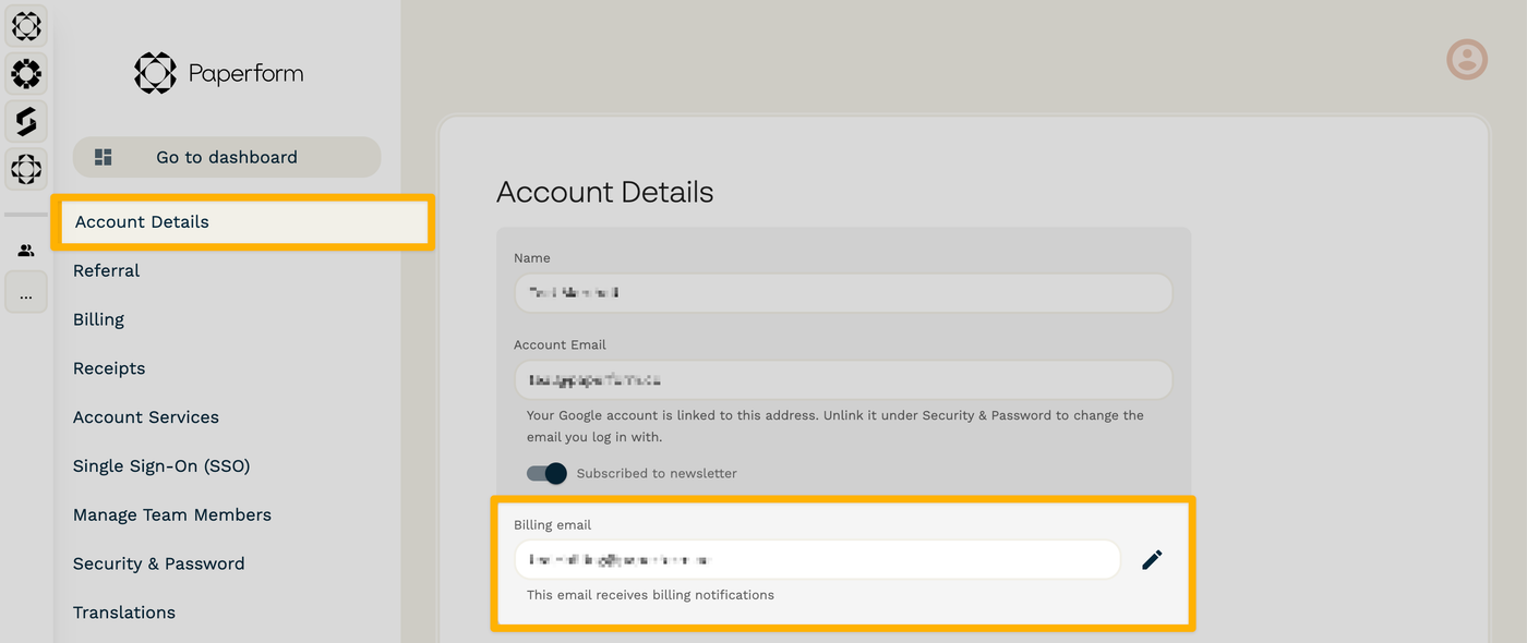 Account Settings