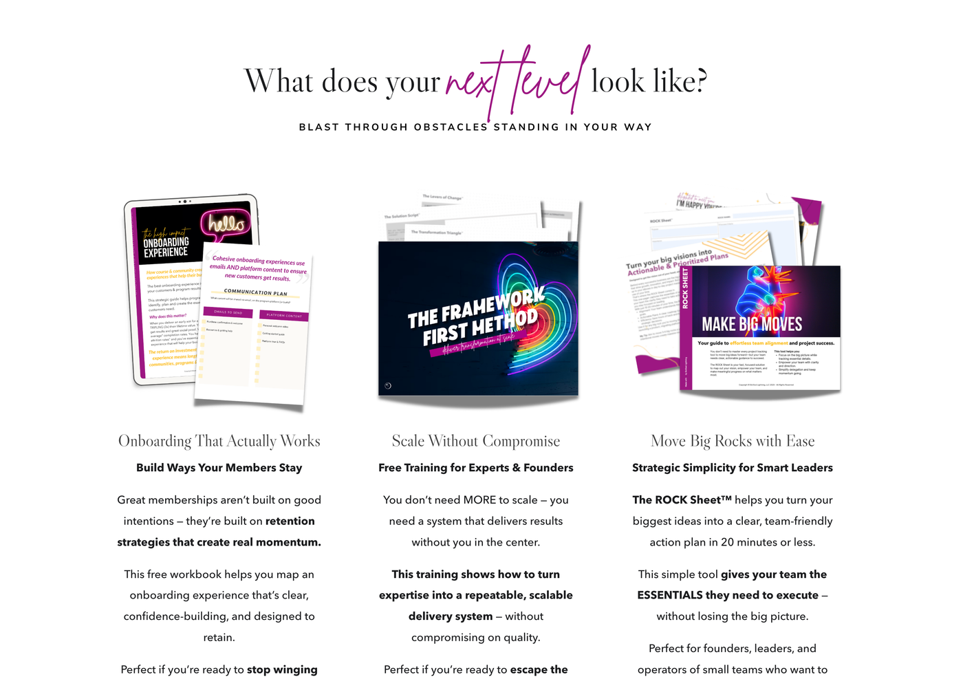 Screenshot from the Bottled Lightning website