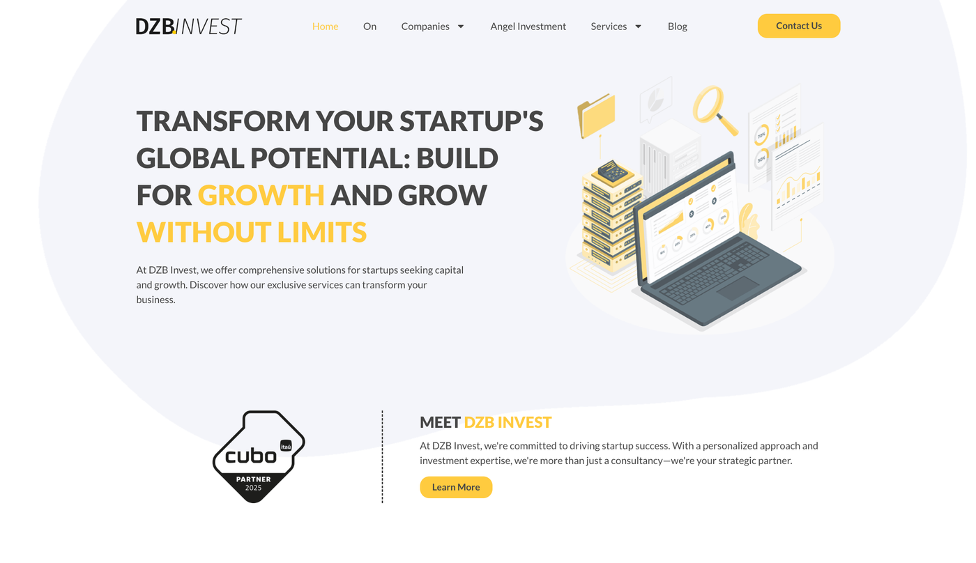 Screenshot from the DZB Invest website