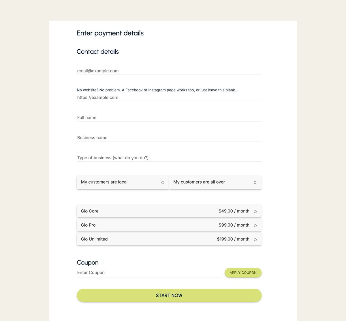 A Paperform checkout form Kathleen uses