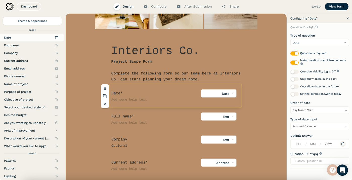 Paperform gets sidebars
