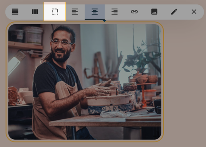 Screenshot with the Rounded Corners option highlighted.