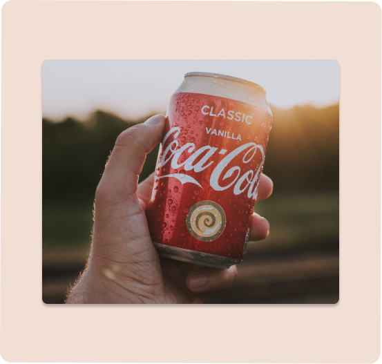 Coca cola in hand