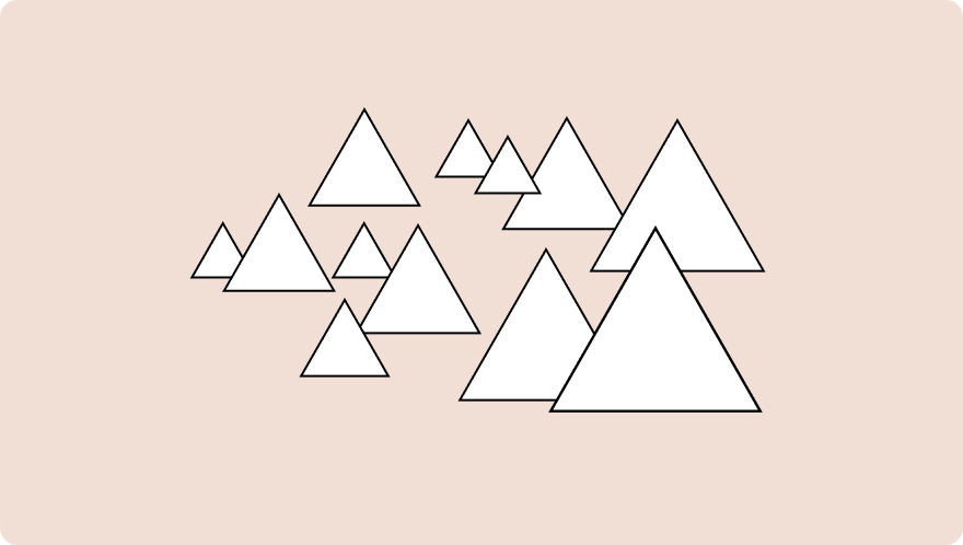 triangles arrayed in a rhythmic pattern