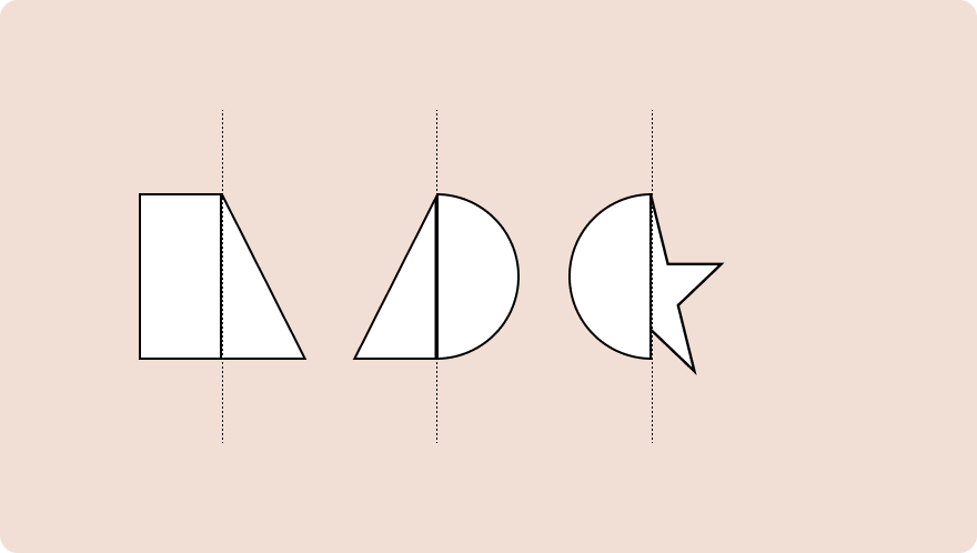 Abstract shapes ona pink background