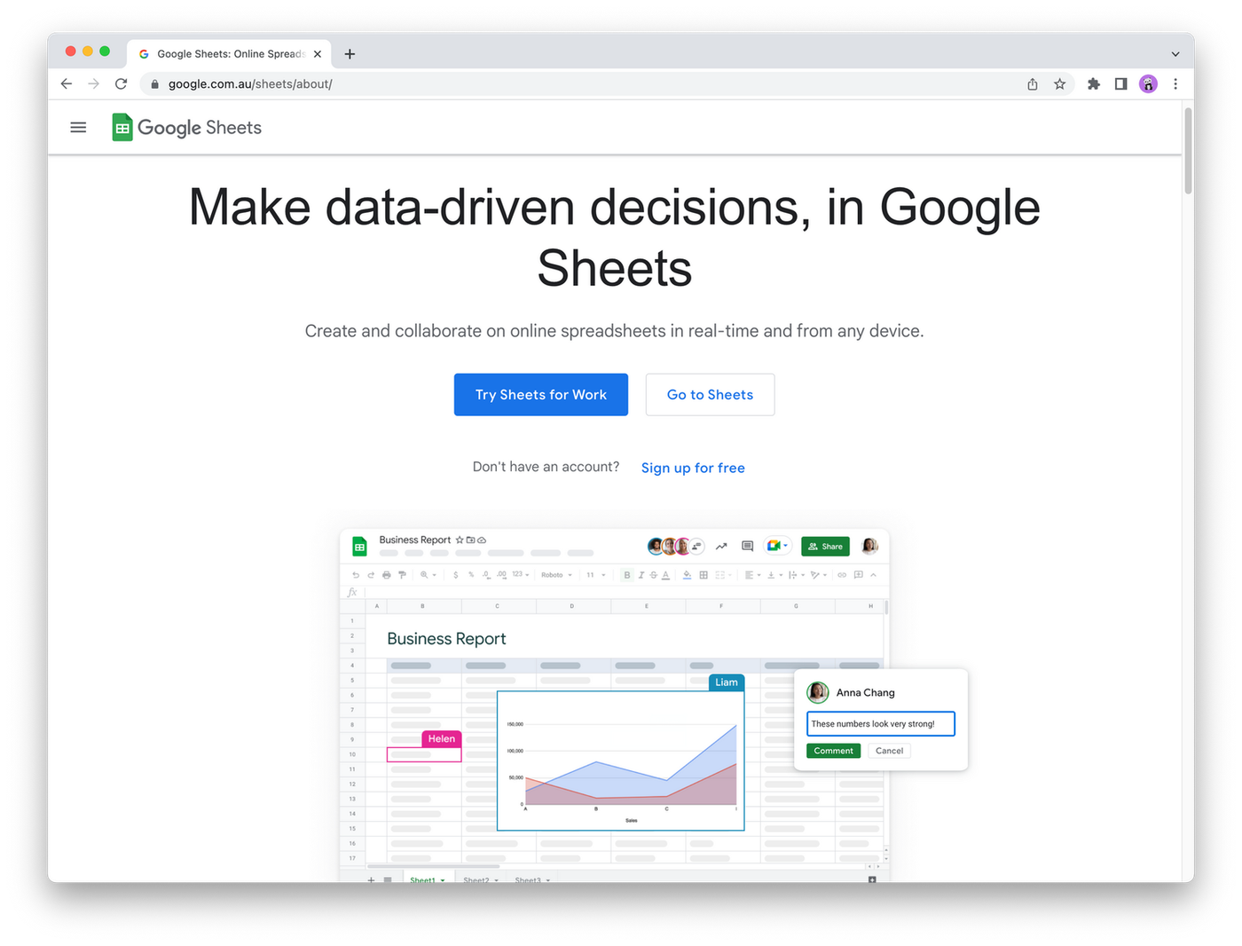 An empty Google Sheets spreadsheet