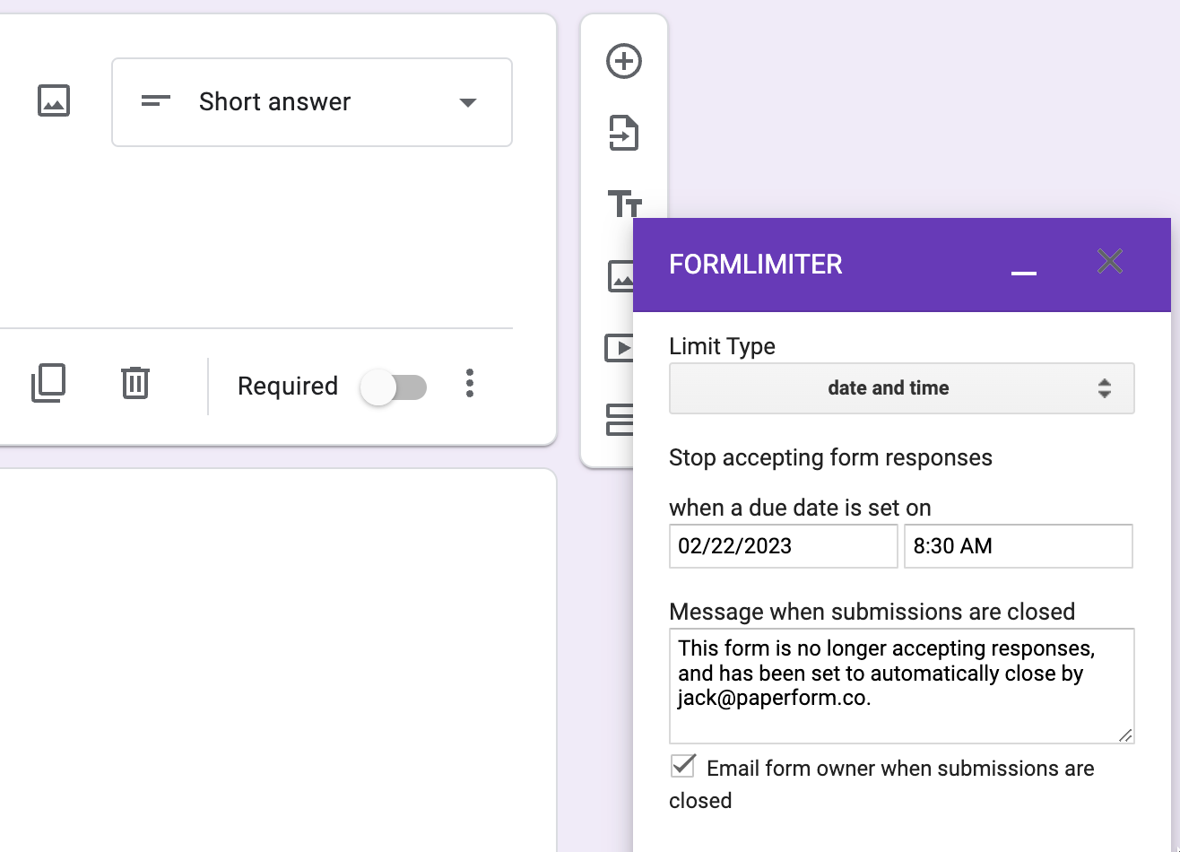 How To Close A Google Form At A Specific Time