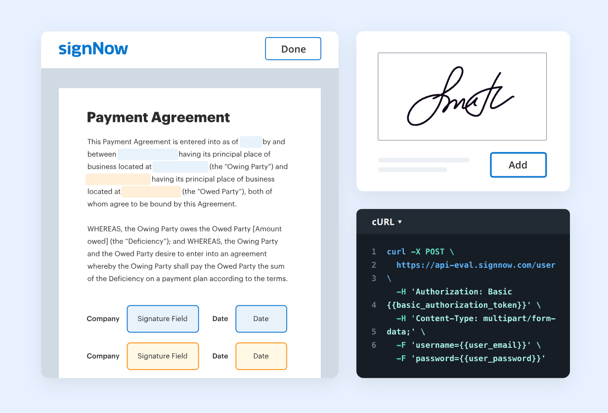 API integration in signNow
