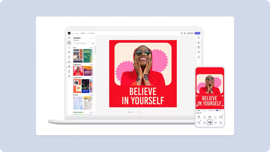 adobe creative cloud graphic on blue background