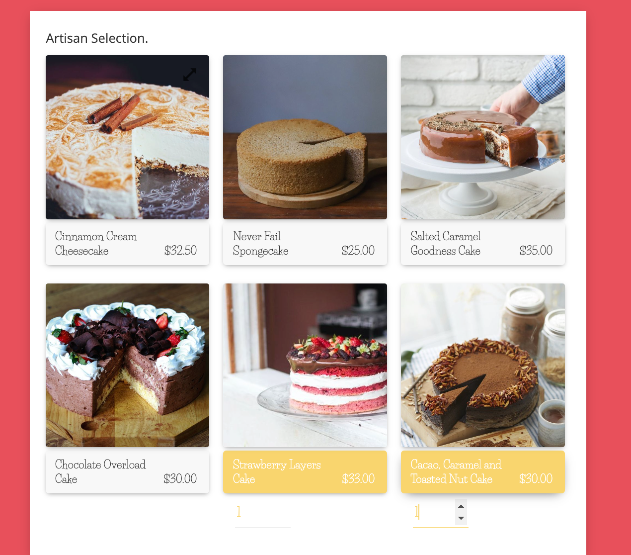 Cake order form template