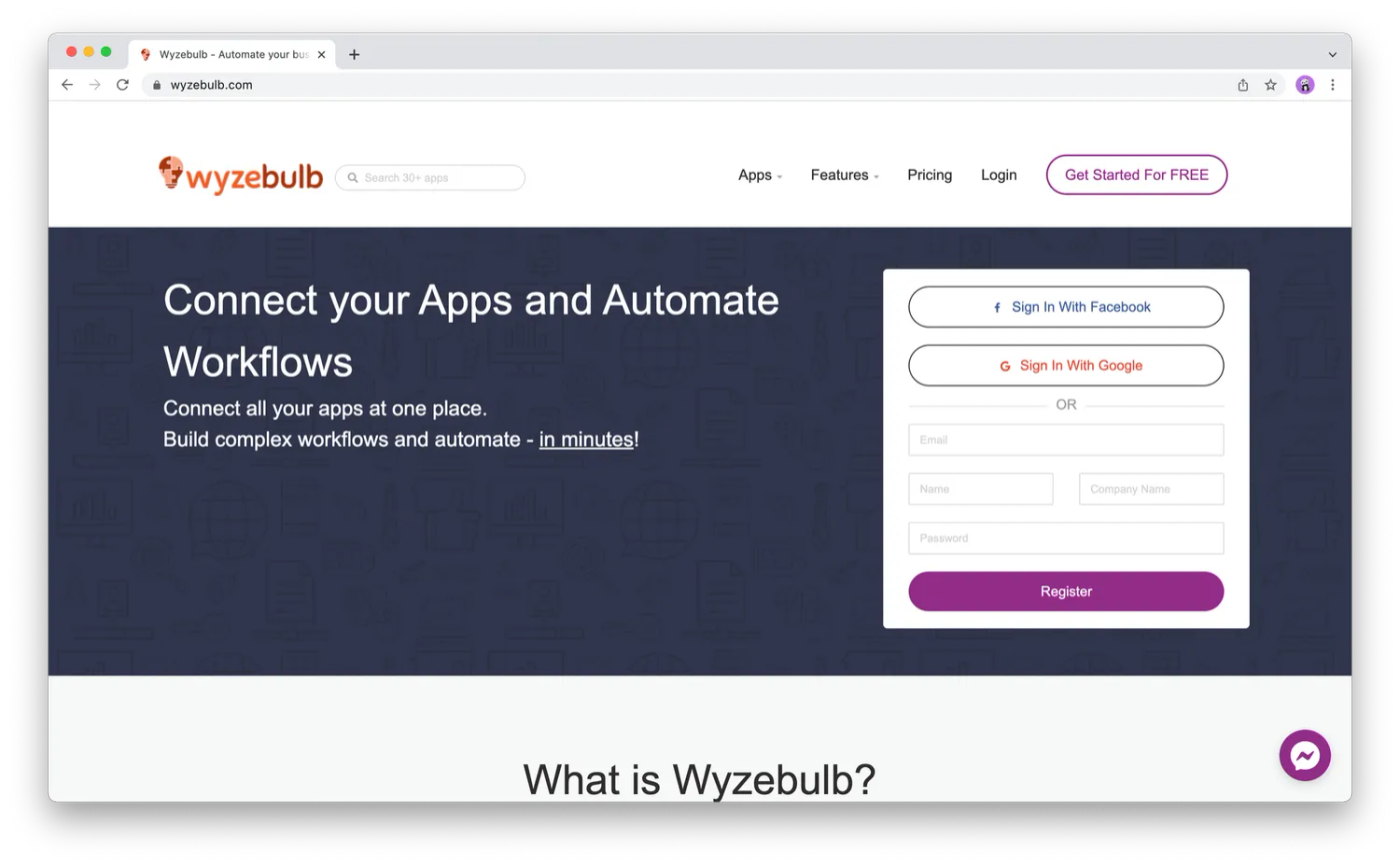 Screenshot from Wyzebulb.com