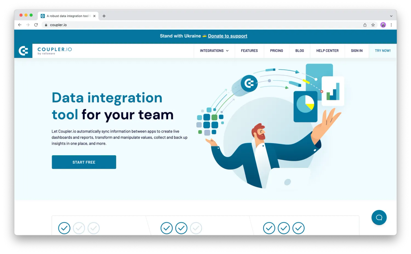 Screenshot from Coupler.io