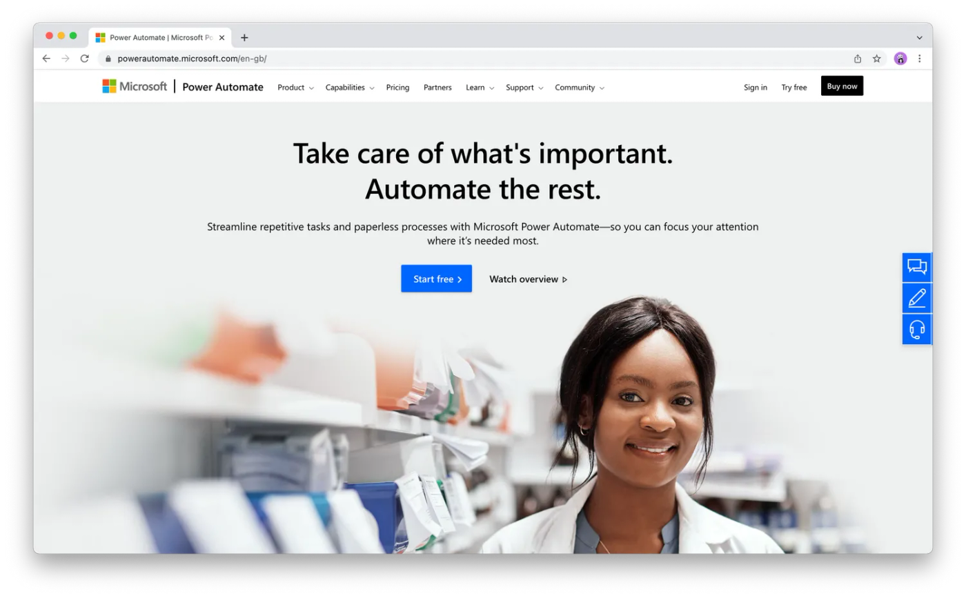 Screenshot from Microsoft Power Automate