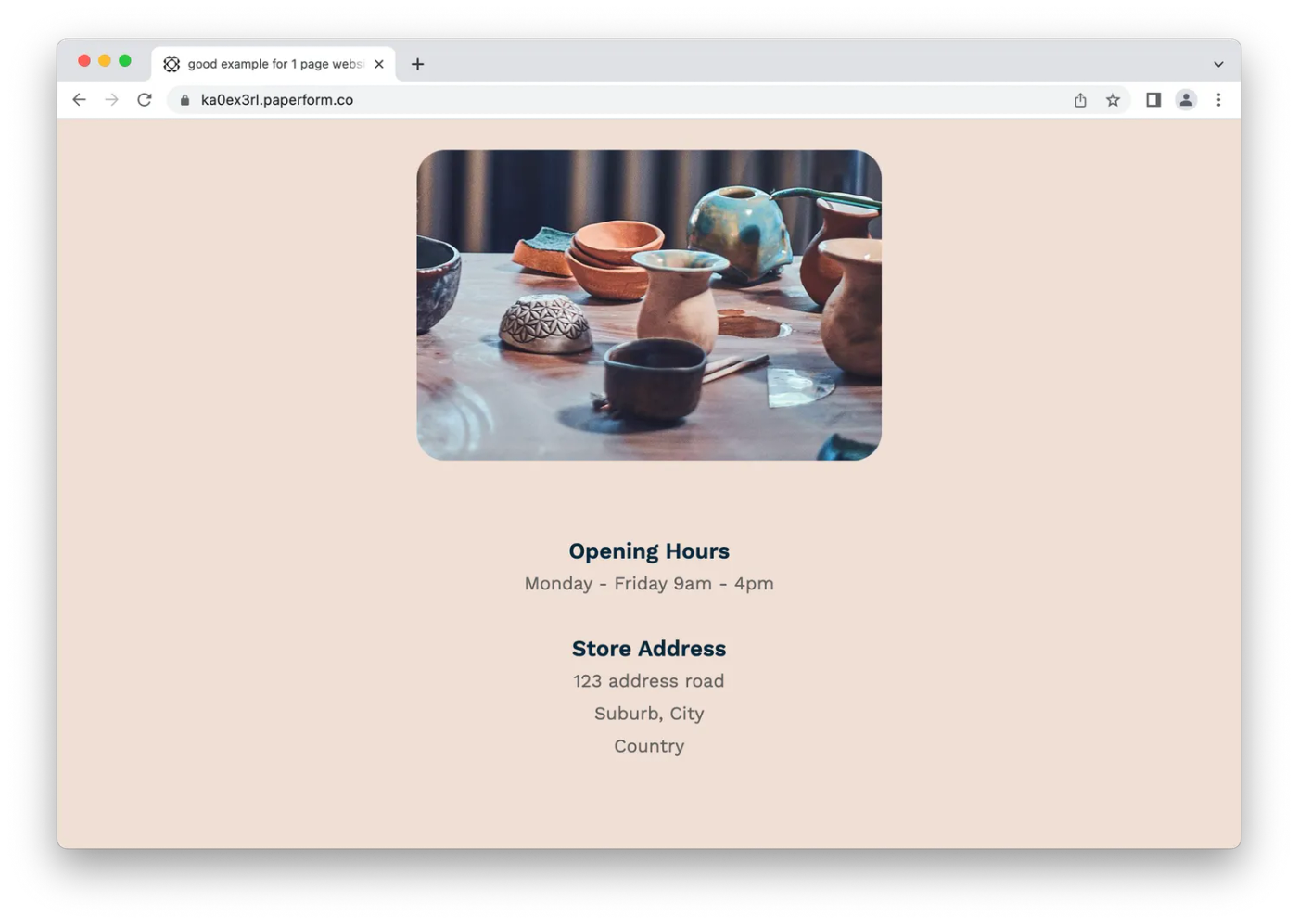 Store business hours on a blue background