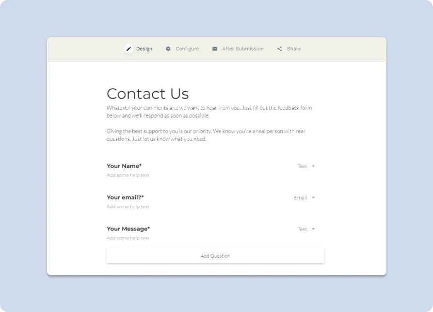 Paperform's UI