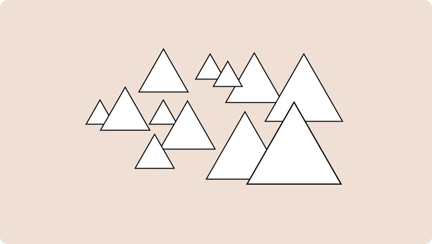 triangles arrayed in a rhythmic pattern