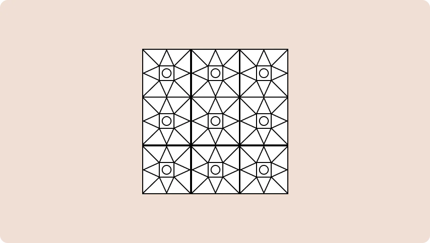 black and white tiles on a pink background