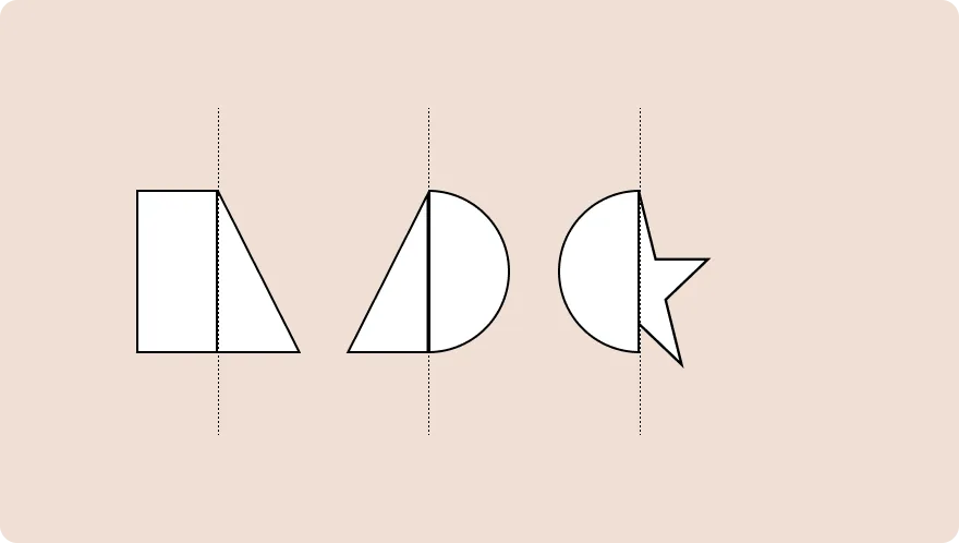 Abstract shapes ona pink background