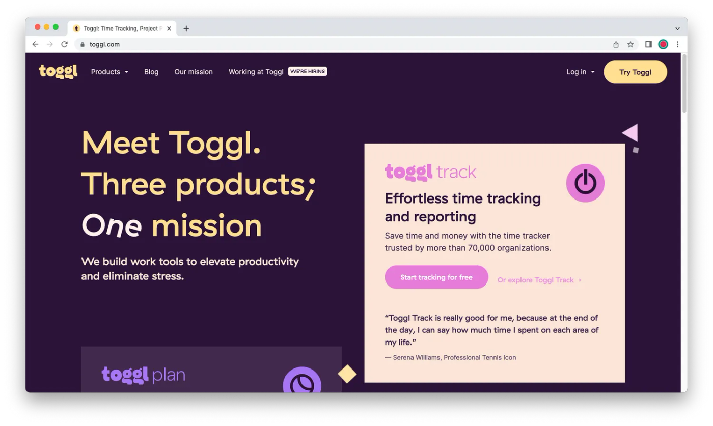 Toggle homepage