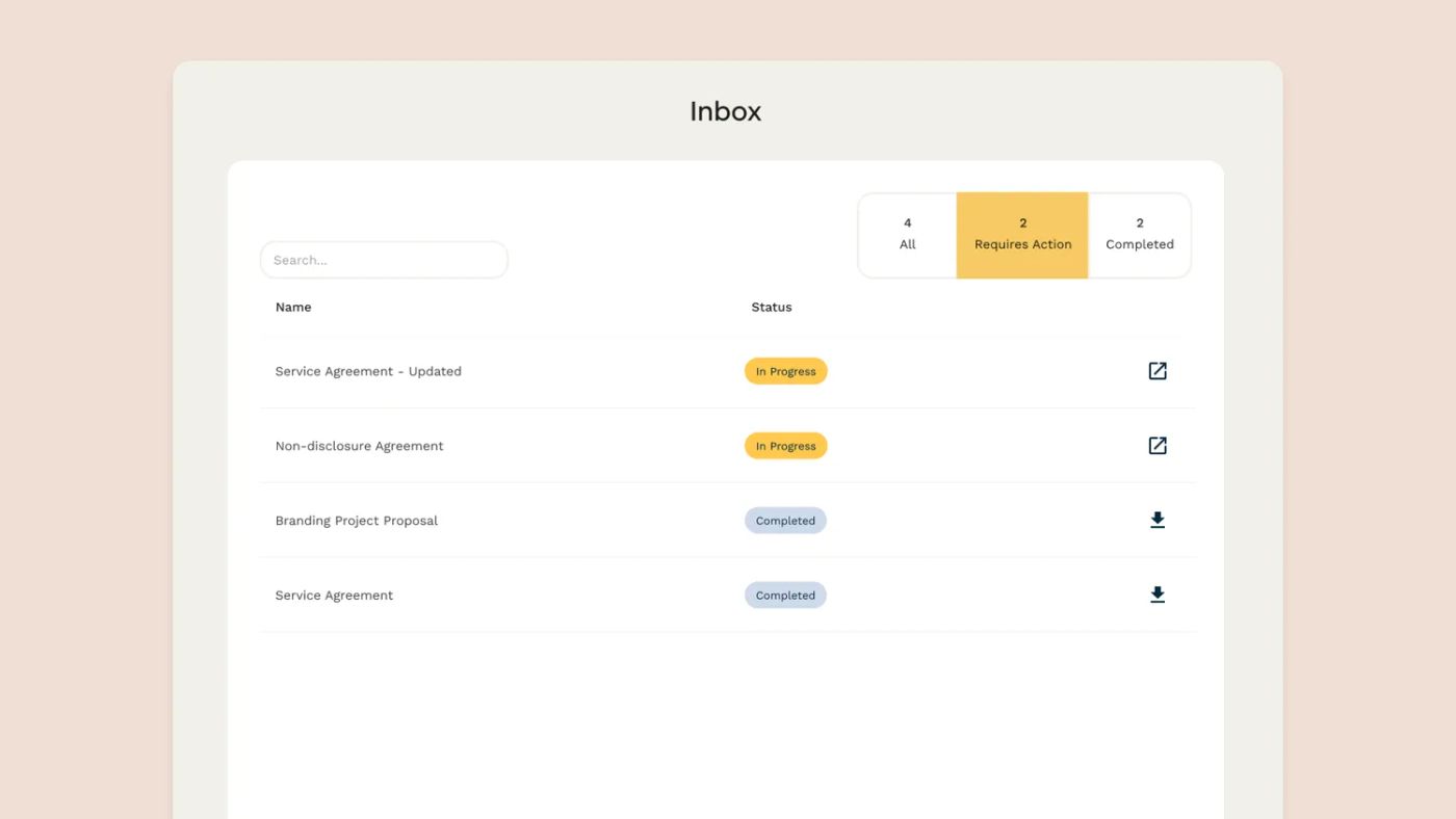 papersign inbox tracking document status