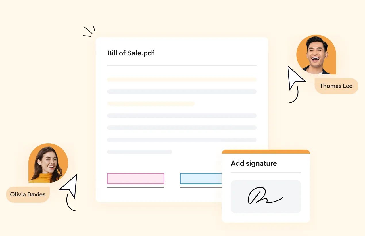 stylized graphic showing signature added to pdf