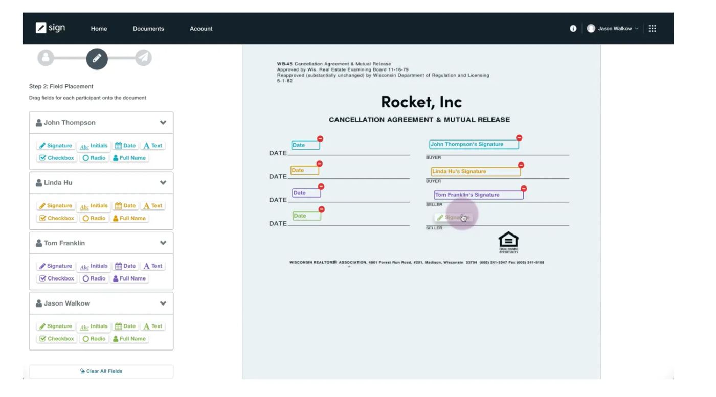 adding date and signing fields in Formstack Sign