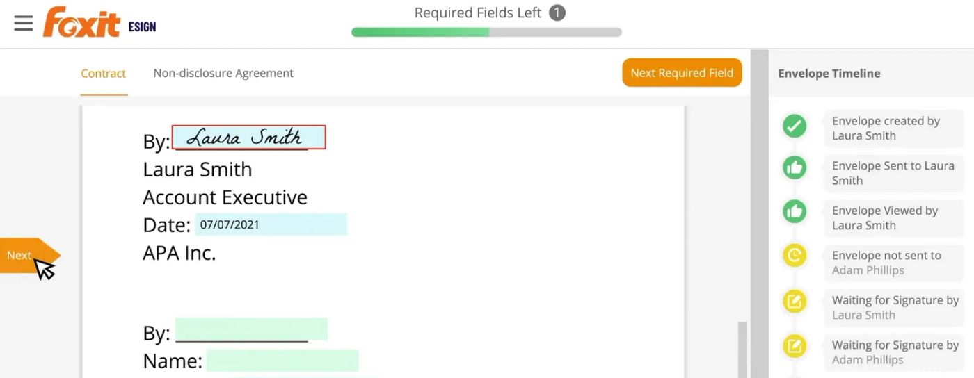 Adding sign field in Foxit eSign