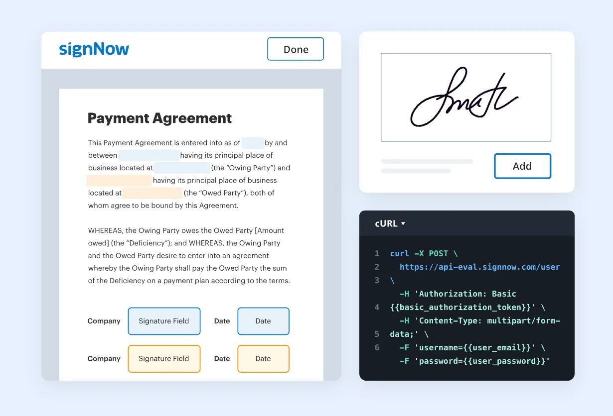 API integration in signNow