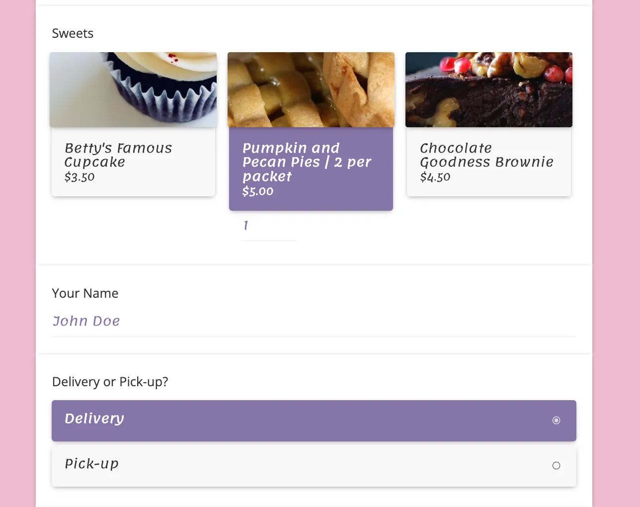 Bakery order form template 