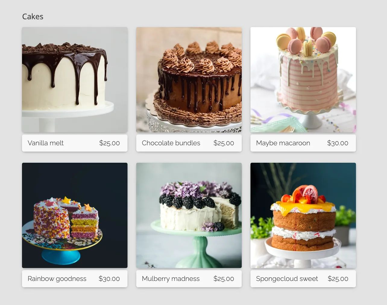 Pasteleria order form template 