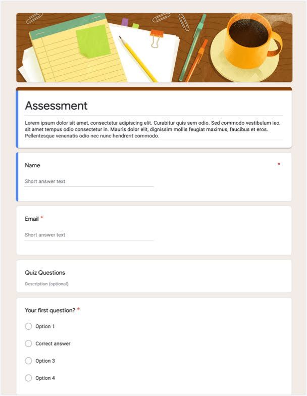 Google Forms Templates
