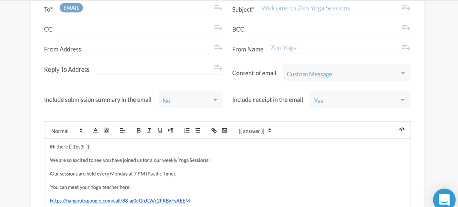 How to set up automated emails in Paperform