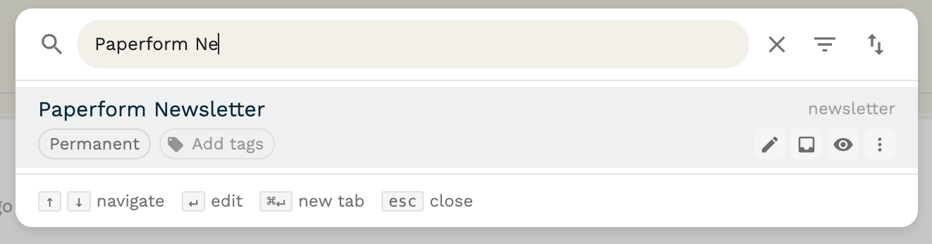 Global search with Cmd+K