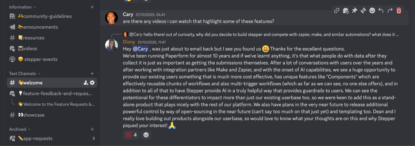 The Stepper Discord community