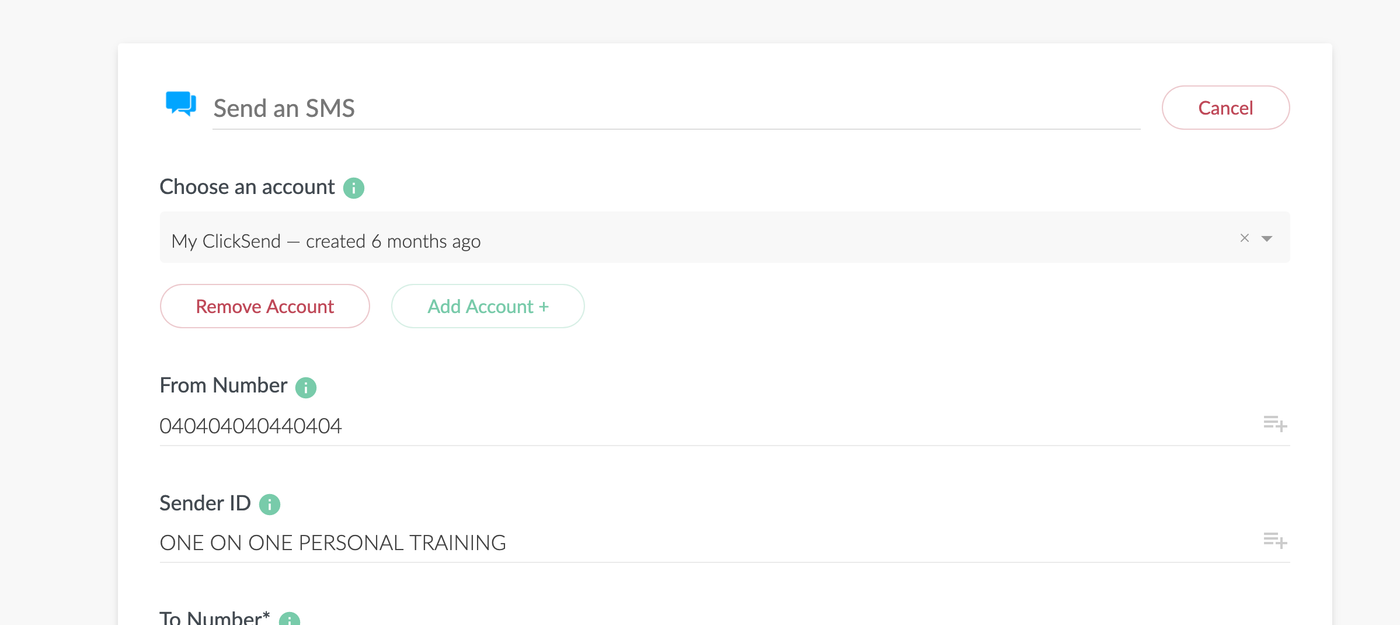 Sending SMS messages using Paperform's 