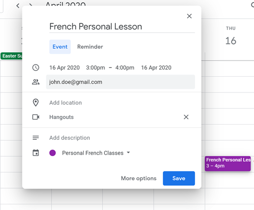 Using Google Hangouts for online language classes