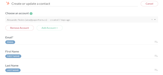 Connecting HubSpot to Paperform