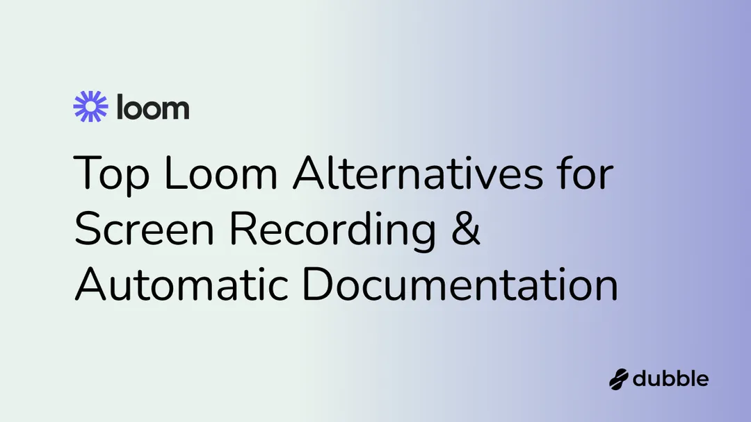 Top Loom AI Alternatives for Screen Recording and Automatic Documentation in 2024