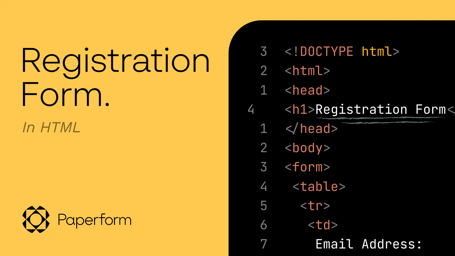 How to create a registration form in HTML