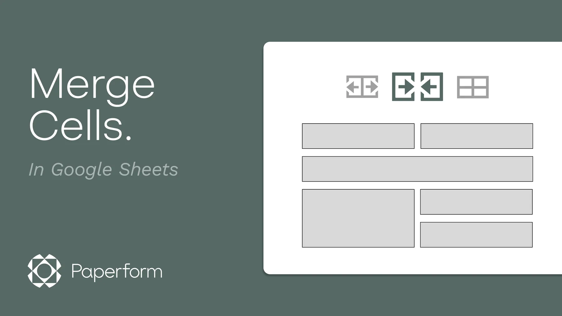 How to merge cells in Google Sheets