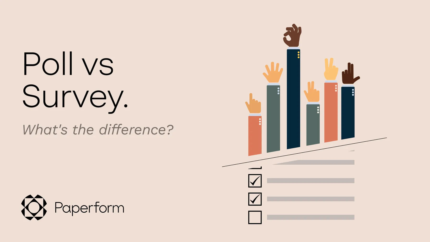 What's the difference between a poll and a survey?