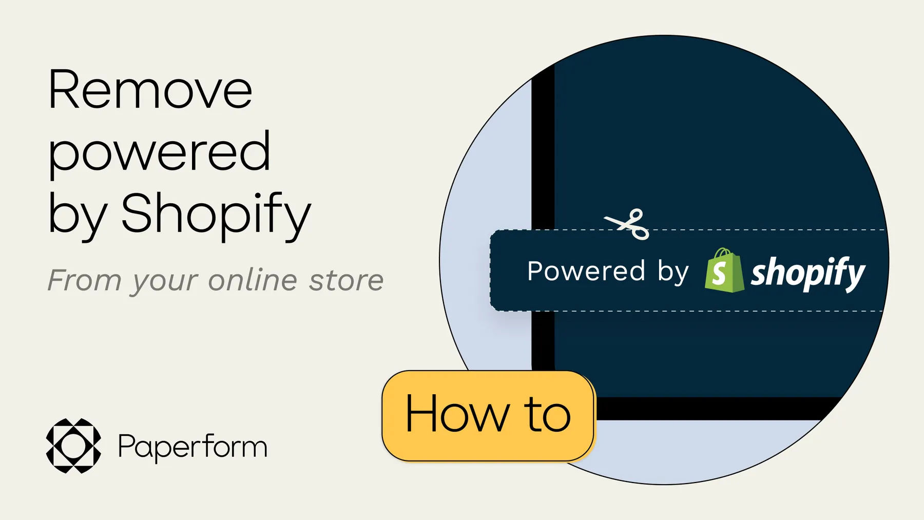 How to remove powered by Shopify