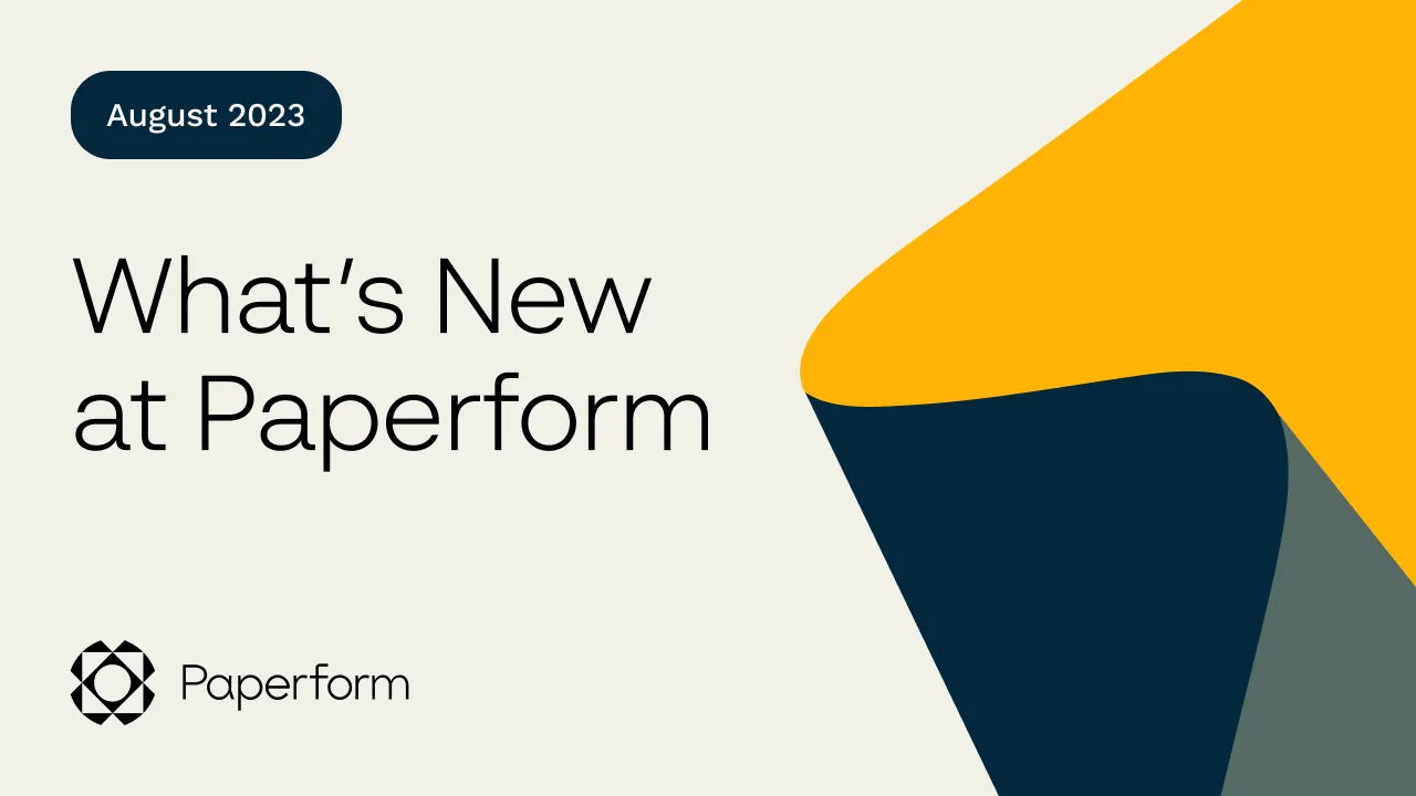 What's new at Paperform? (August 2023)