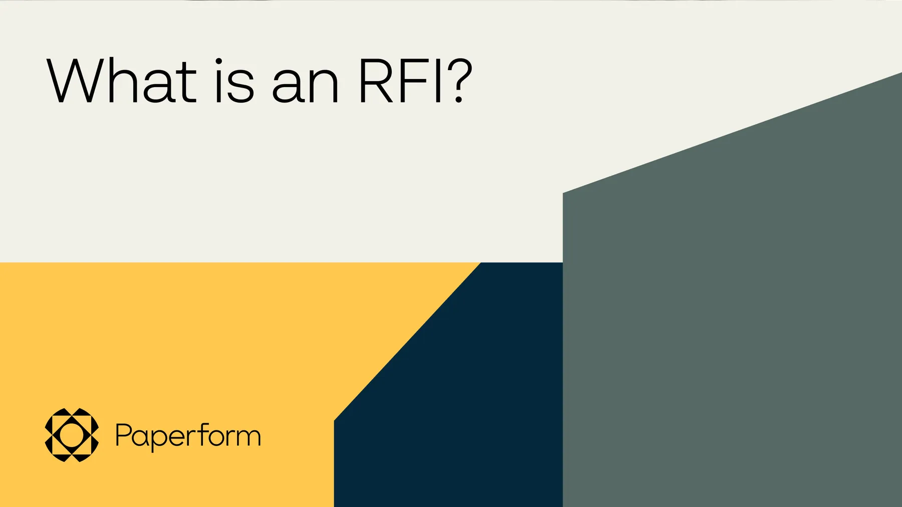 What is a request for information (RFI)?