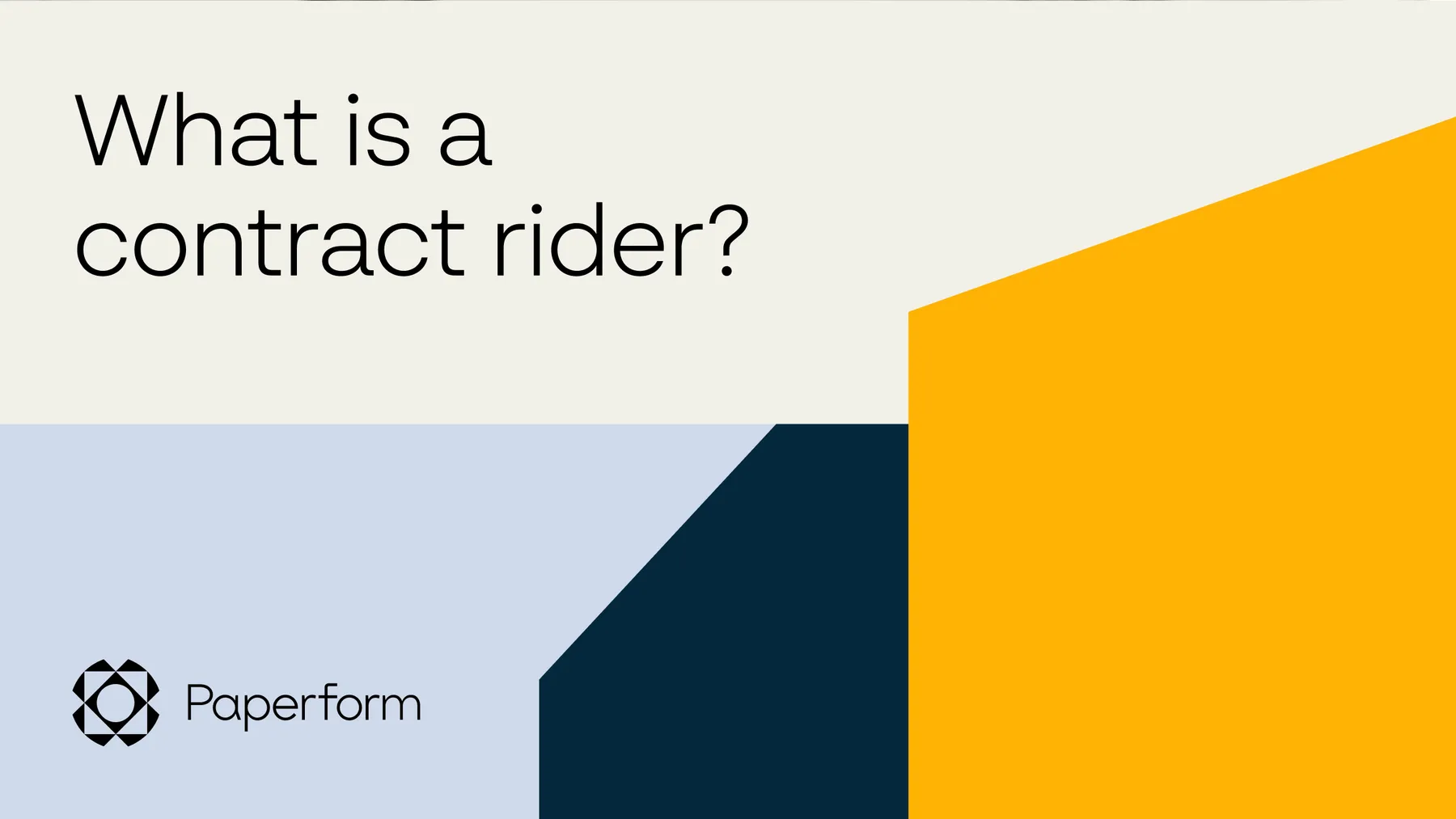 What is a contract rider? Everything you need to know