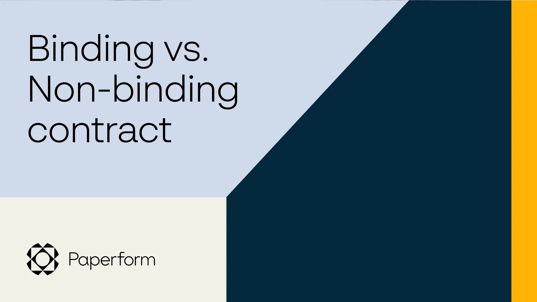 What is a binding vs. non-binding contract?