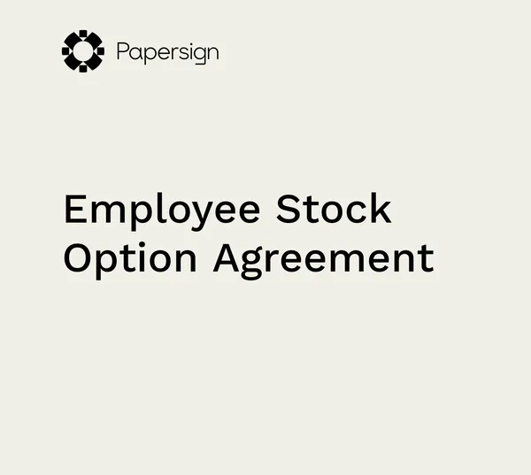 Employee Stock Option Agreement Template