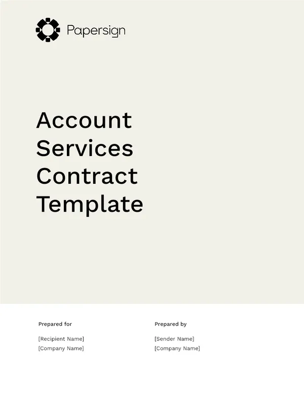 Accounting Services Contract Template