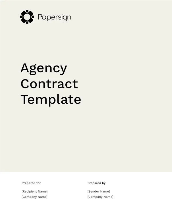 Agency Contract Template